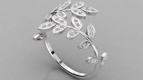 spiral leaf ring